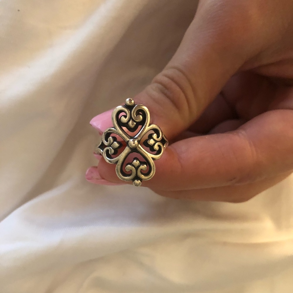 James Avery adorned hearts ring